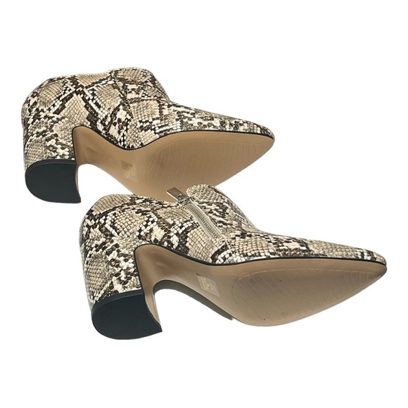 Michael Shannon Pointy Toe Faux Leather Snakeskin 3.5”Heel Low Cut Booties 8.5 - Picture 5 of 6